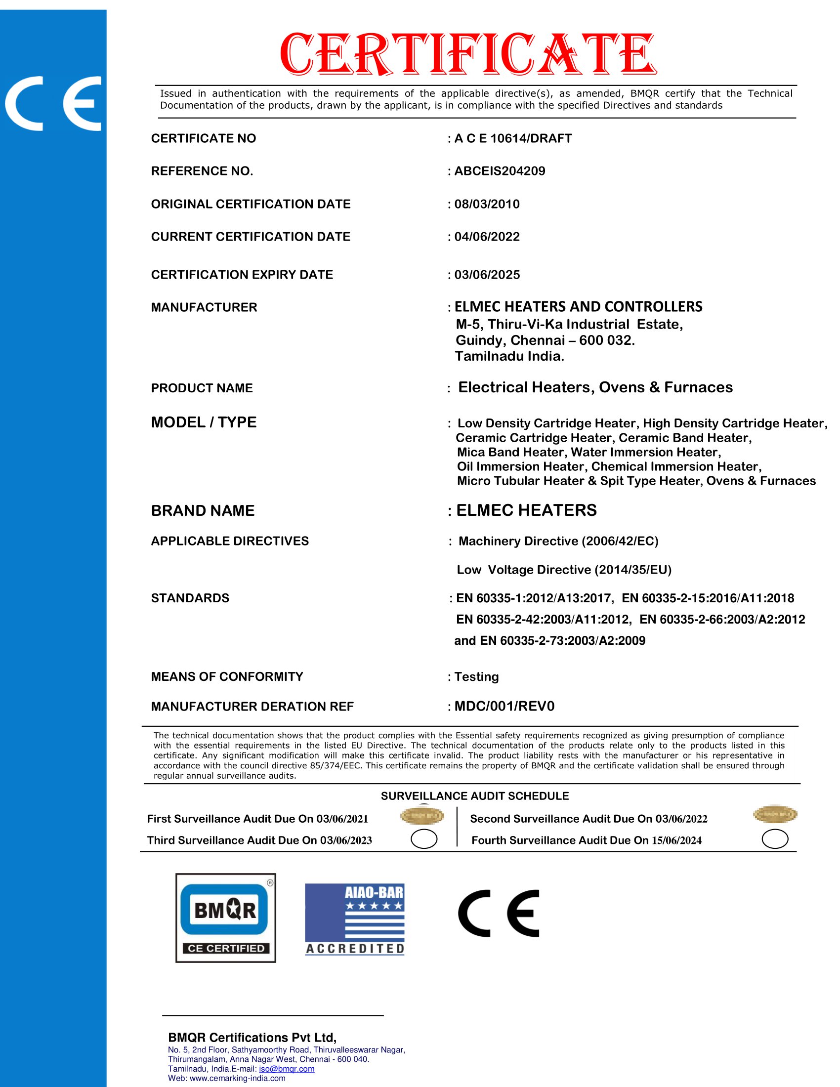 CE certificate